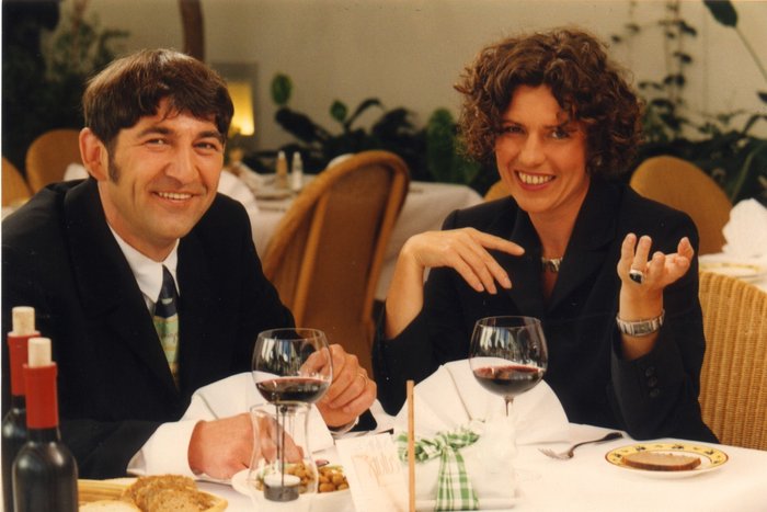 Die Gastgeber - BIOSpitzenköchin Sigrune Essenpreis und Thomas A. Nickels - 3. Bester Sommelier Europas im Wintergarten des Landgasthof Paulus