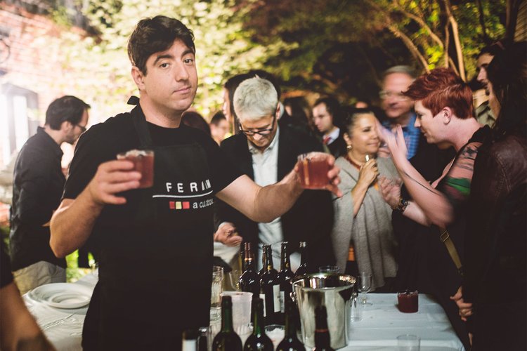 Sherry cocktails in the garden