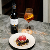 Cream Sherry Sunset + (Bodegas Fernando de Castilla) + "Dormouse" chocolate dessert with guava, blackberry & brownies