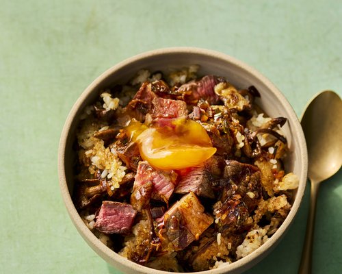 Buttered steak and mushroom rice bowl_1