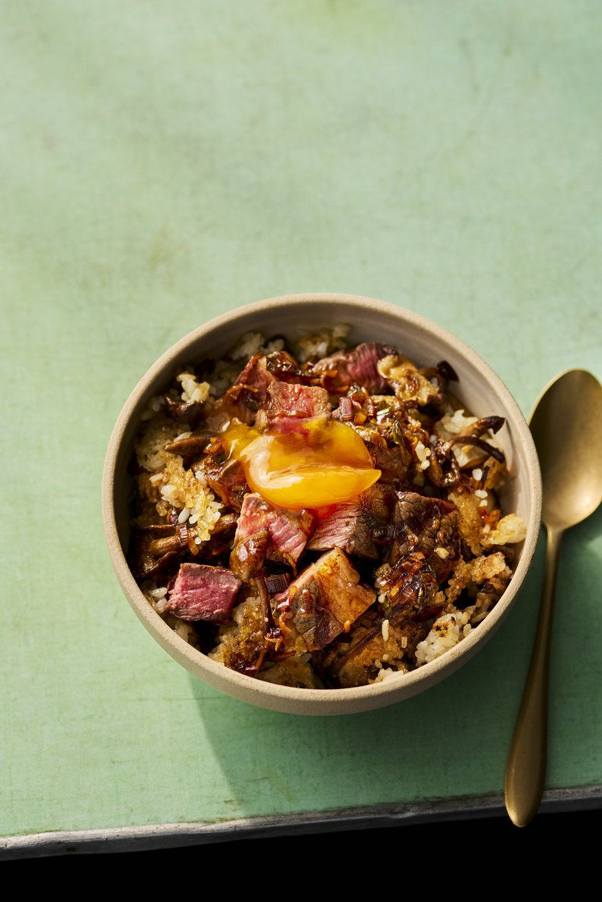 Buttered steak and mushroom rice bowl_1