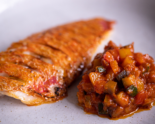 Red Mullet Pisto recipe from Owen Morgan