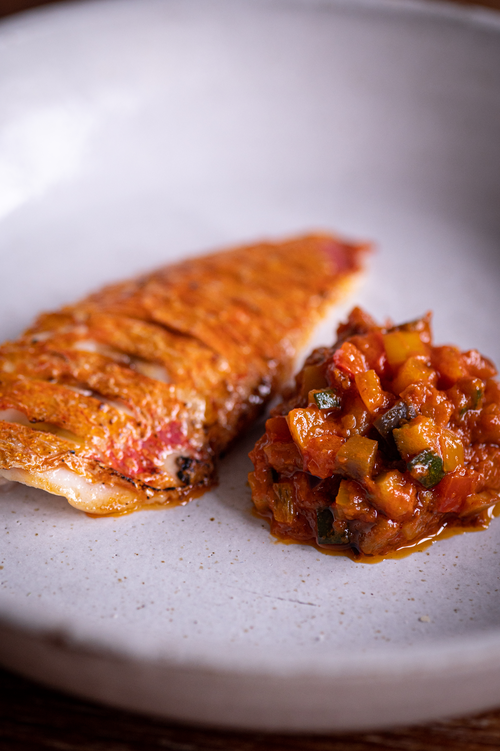 Red Mullet Pisto recipe from Owen Morgan