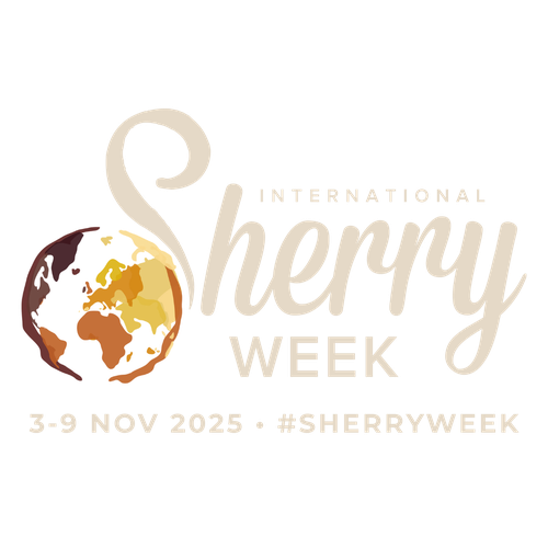 Sherry Week 2025  Logo on Black Transparent