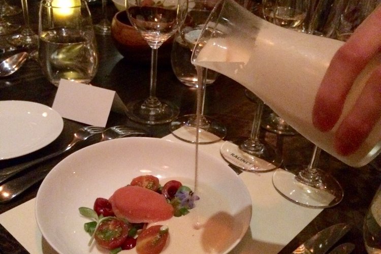 Ajo Blanco Tomato Sorbet Gala Dinner