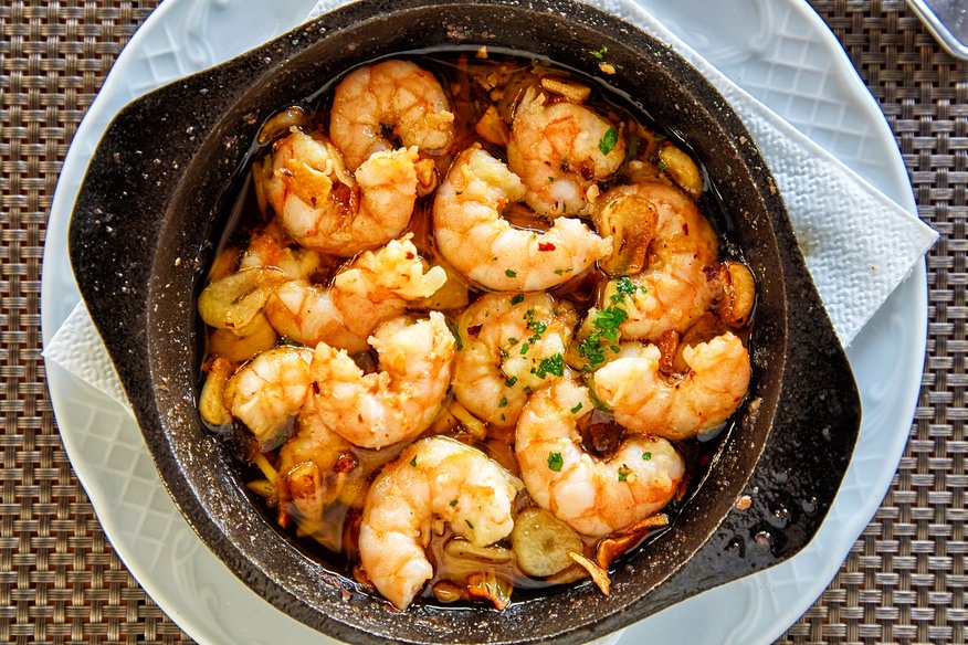 Garlic Prawns with Fino