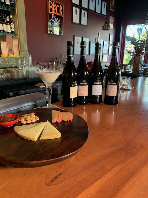 La Reina, a sherry cocktail featuring 4 different Lustau sherries.