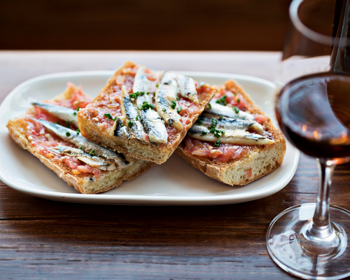 Sherry and boquerones