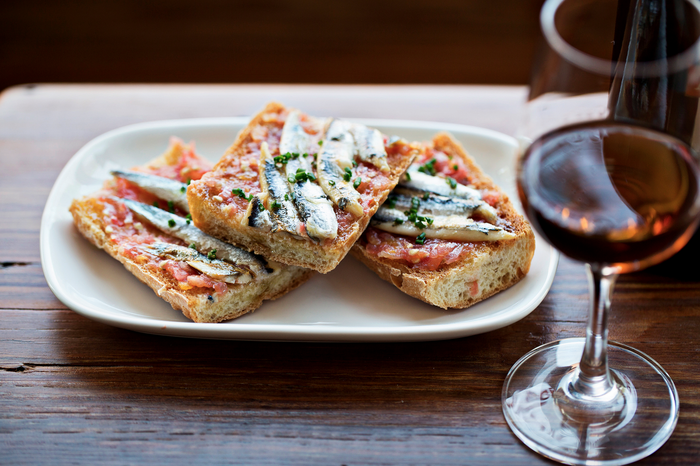 Sherry and boquerones